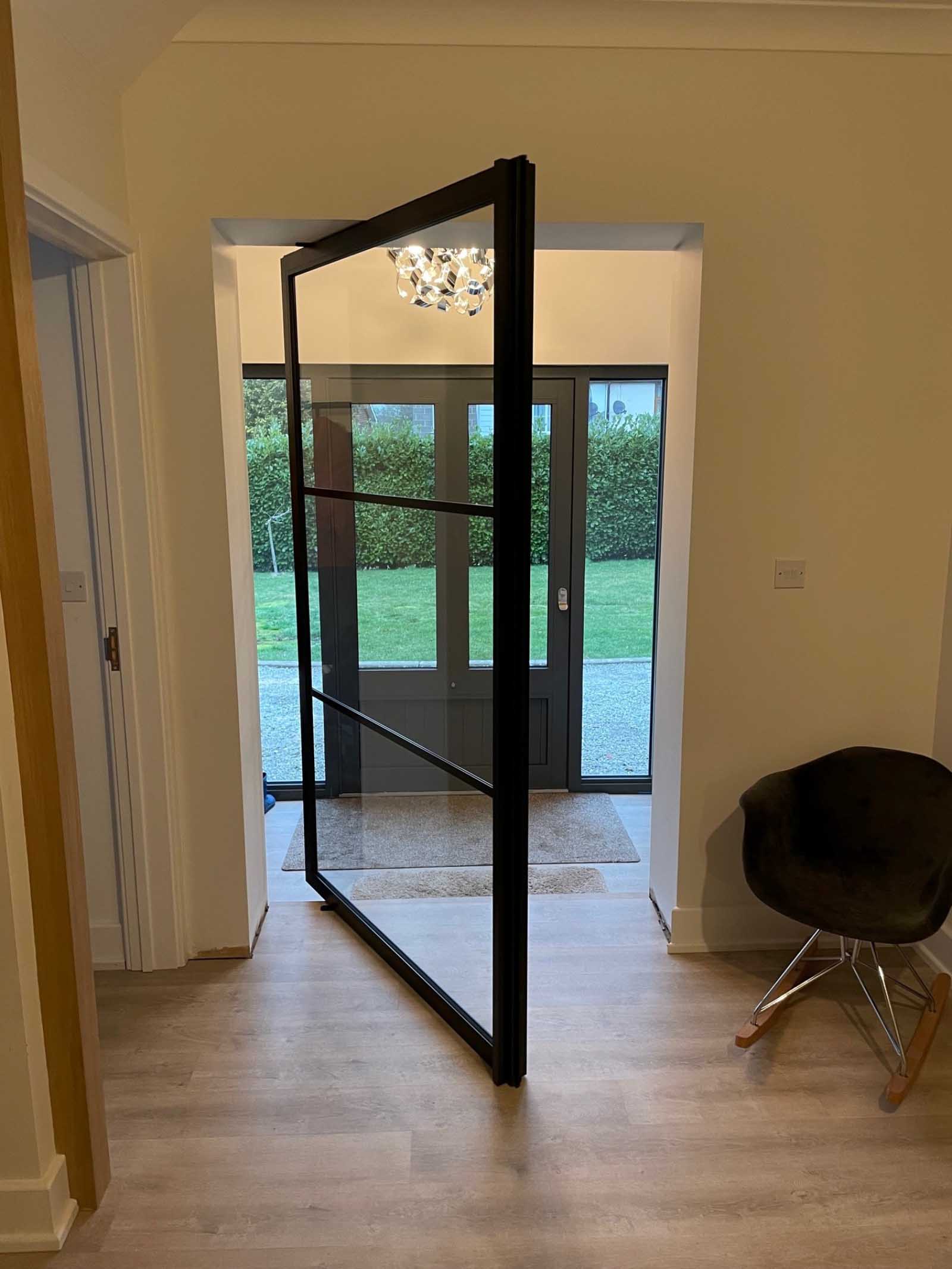 internal aluminium pivot door