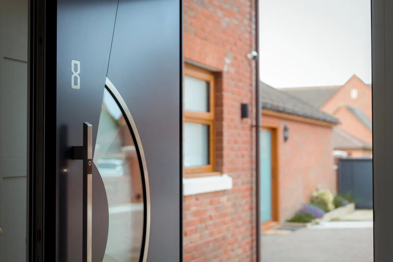 black aluminium front door